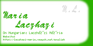 maria laczhazi business card